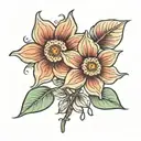tiny flower tattoo design idea