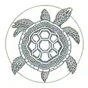 navy shellback turtle encircled tattoo design idea