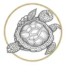 navy shellback turtle encircled tattoo design idea