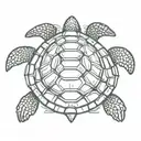 navy shellback turtle encircled tattoo design idea