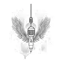 beats, microphone and vibes tattoo design idea