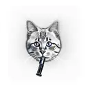 cat with gun tattoo design idea