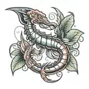 Island Shrimp tattoo design idea
