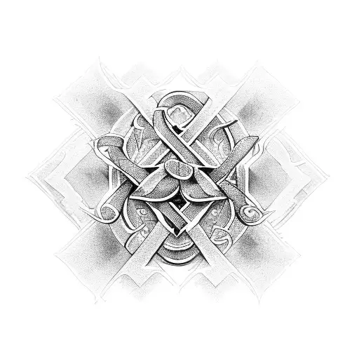 Triple Cross tattoo design idea