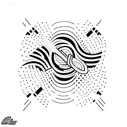 A rap lyric written in a jiu-jitsu belt pattern tattoo design idea