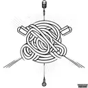 A rap microphone intertwined with jiu-jitsu belts tattoo design idea