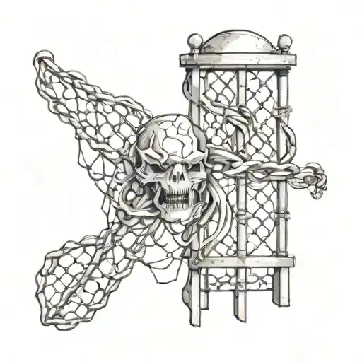 a cyclone fence ⁶leo, no love tattoo design idea