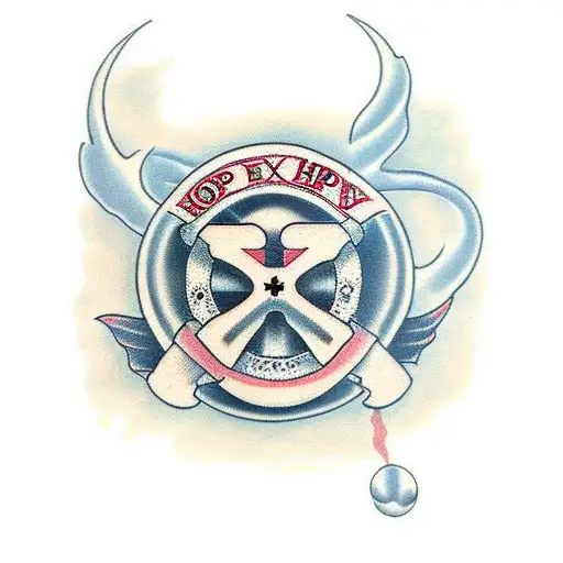 cross with words hope dealer tattoo design idea
