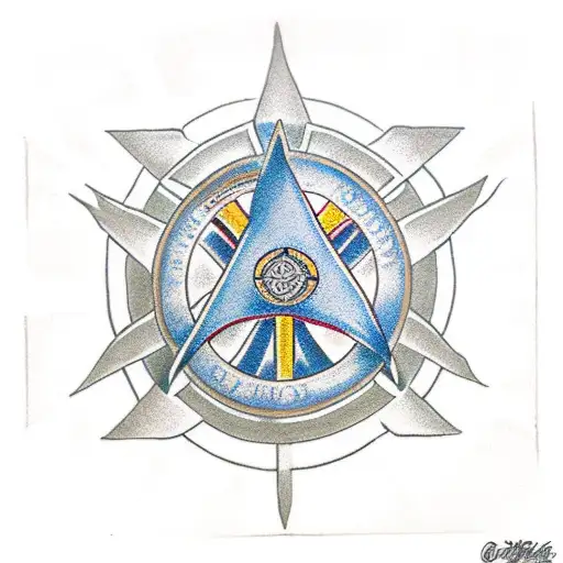 templar cross with words hope dealer tattoo design idea