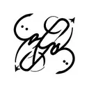 ambigram "synchronicity" tattoo design idea