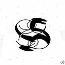 ambigram "synchronicity" tattoo design idea