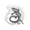 Lilien gecko tattoo design idea