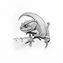 Lilien gecko tattoo design idea
