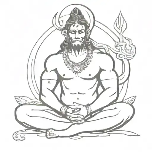 Shiv hanuman tattoo tattoo design idea