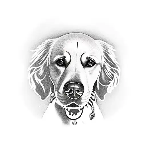 pastor aleman y golden retriever  tattoo design idea