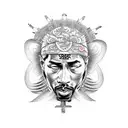 2pac tattoo design idea