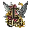 Elijah written tattoo design idea
