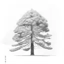 Douglas fir tree tattoo design idea