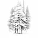 Douglas fir tree tattoo design idea