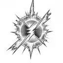 grateful dead lightning bolt tattoo design idea