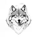 big brother and little brother wolf tattoo design idea