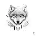 baby wolf tattoo design idea