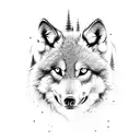 baby wolf tattoo design idea