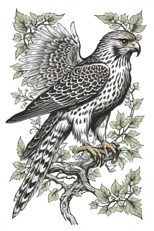 kolovrat falcon forest slavic symbols along tattoo design idea