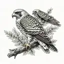 kolovrat falcon forest slavic symbols along tattoo design idea