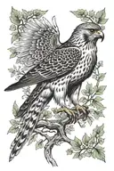 kolovrat falcon forest slavic symbols along tattoo design idea