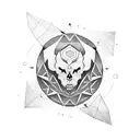 a geographic coordinate  tattoo design idea