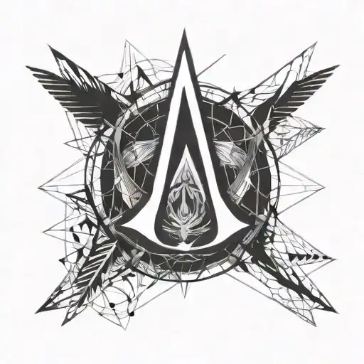 assasins creed logo tattoo design idea