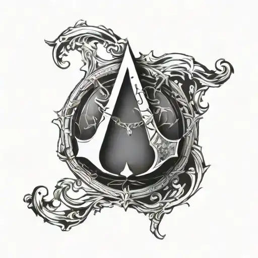 assasins creed logo tattoo design idea