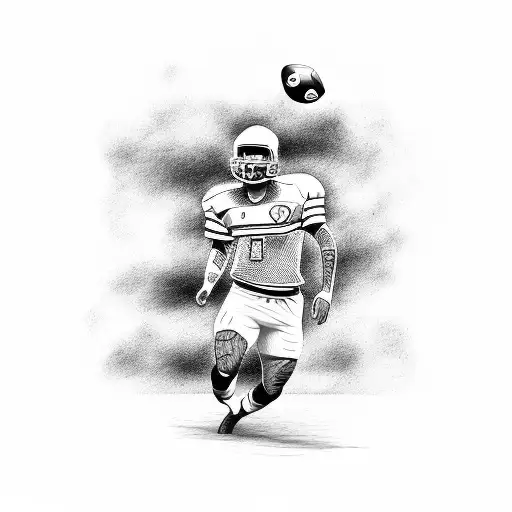 A dynamic football player wearing a Cruzeiro do sul jersey tattoo design idea