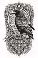 native American crow tattoo design idea