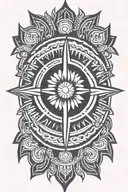 navajo sun symbol tattoo design idea