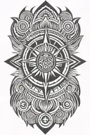 navajo sun symbol tattoo design idea