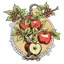 apple tree tattoo design idea