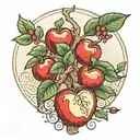 apple tree tattoo design idea