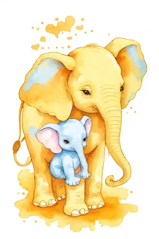 dumbo Elefant baby elephant tattoo design idea