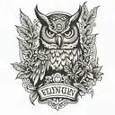 slumerican yelawolf inspired tatoo with owls weed whiskey and music tattoo design idea