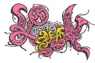 deaf,pink tattoo design idea
