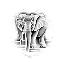 Elephant tattoo design idea