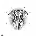 Elephant tattoo design idea