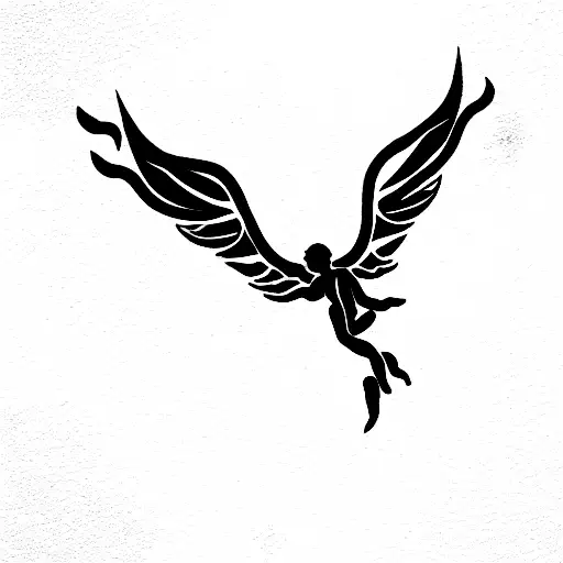  Icarus flying towards the sun tattoo design idea