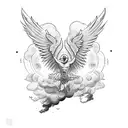  Icarus flying towards the sun tattoo design idea