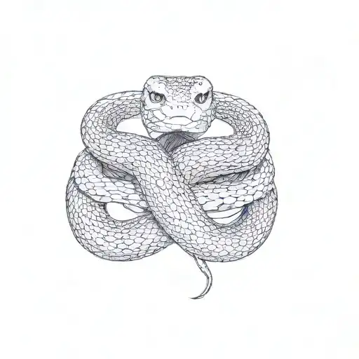 a snake on a black background tattoo design idea