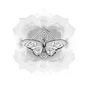 butterfly mandala geometric tattoo design idea