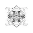 butterfly mandala geometric tattoo design idea