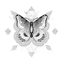 butterfly mandala geometric tattoo design idea